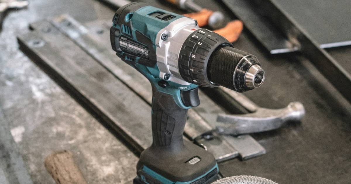 A picture of a cordless drill