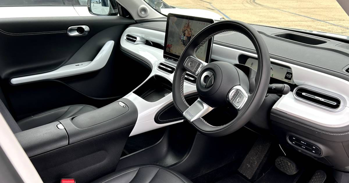 The interior of the Smart 1 electric car